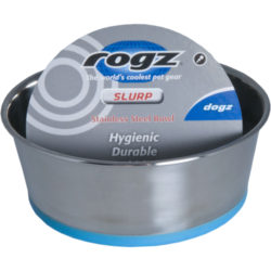 Rogz Stainless Steel Slurp Dog Bowl